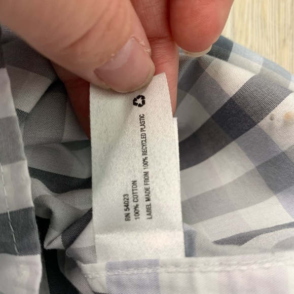 Gap Non Iron Slim Fit Button Down Shirt Grey Sz L - Picture 4 of 10